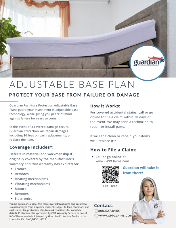 Adjustable Base Tear Sheet